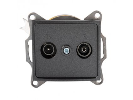 DOMO Zásuvka TV-R koncová - grafit