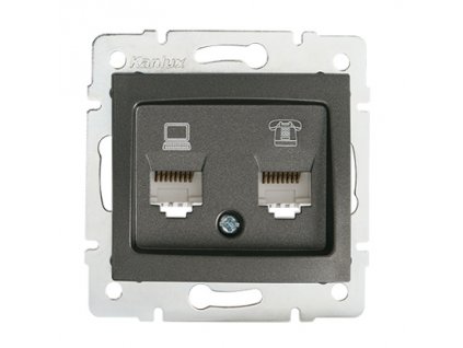 DOMO Zásuvka datová-telefónní, (RJ45Cat 5e+RJ11)