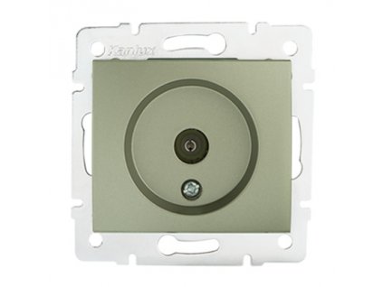 DOMO Anténní zásuvka typu F průběžná - šampaňská