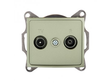 DOMO Zásuvka TV-R průběžná - šampaňská