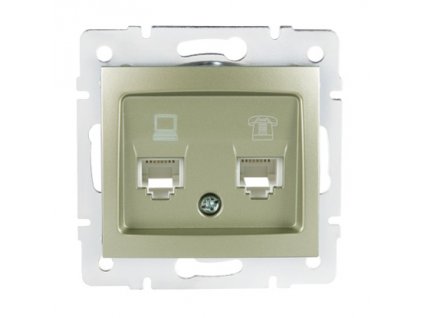DOMO Zásuvka datová-telefónní, (RJ45Cat 5e+RJ11)