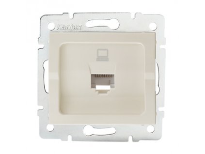 LOGI Datová zásuvka RJ45Cat 5e Jack - krémová