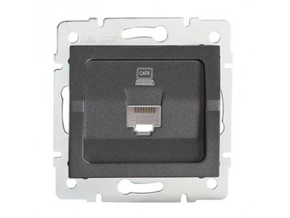 LOGI Datová zásuvka RJ45Cat 6 Jack - grafit