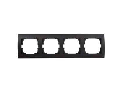 LOGI Čtyřnásobný horizontální rámeček - černá matn