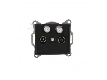 LOGI Zásuvka dvojitá 2x SAT-TV-R koncová - černá m