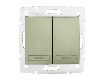 DOMO Schodišťový vypínač dvojitý - 6 + 6 šampaňská