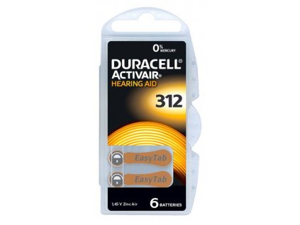 Baterie do naslouchadel Duracell DA 312 P6 Easy Tab