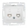 Dvojitá datová zásuvka nezávislá 2xRJ45Cat 6 Jack