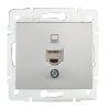 DOMO Datová zásuvka (RJ45Cat 5e Jack) - stříbrná