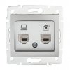 DOMO Zásuvka datová-telefónní, (RJ45Cat 5e+RJ11)