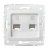 Dvojitá datová zásuvka nezávislá 2xRJ45Cat 6 Jack