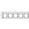 LOGI Pětinásobný horizontální rámeček - krémová