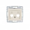 DOMO Adaptér datové zásuvky 2xRJ45 - krémový