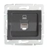 LOGI Datová zásuvka RJ45Cat 5e Jack - grafit