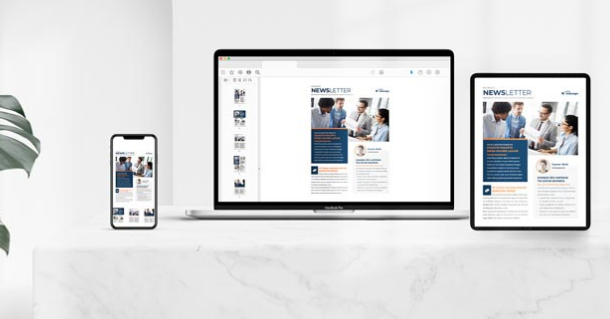 newsletter na mobilu, notebooku a tabletu
