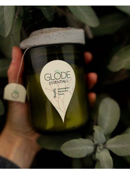 Sojová svíčka ve vinném skle - Jaro