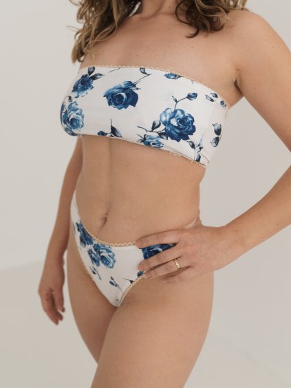 Bavlnené nohavičky - modré ruže