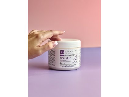Shelly koupelová sůl s ionty střibra, panthenolem a mátovým olejem, 550g