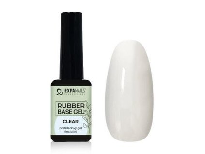 UV/LED gel Rubber base - Clear,  11 ml