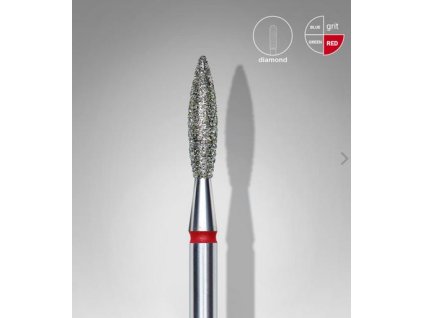 Diamantová fréza Staleks Pro „Plamen“ červená 23 mm FA10RR023/10