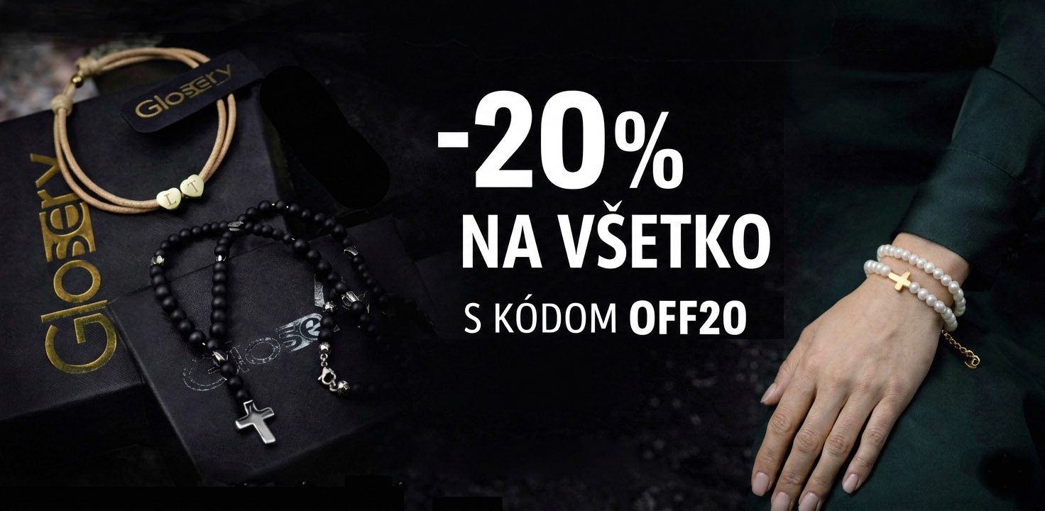 Glosery zľava -20% s kódom "OFF20"