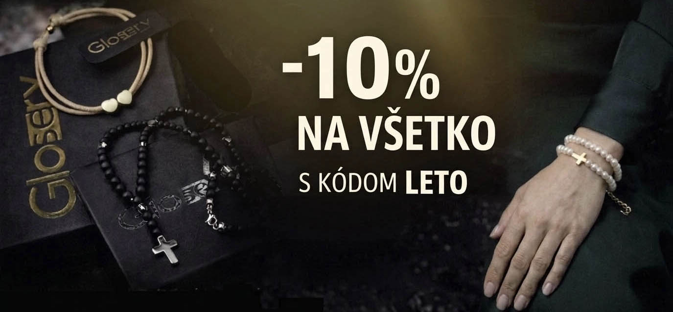 Glosery letná zľava -20% s kódom "LETO"