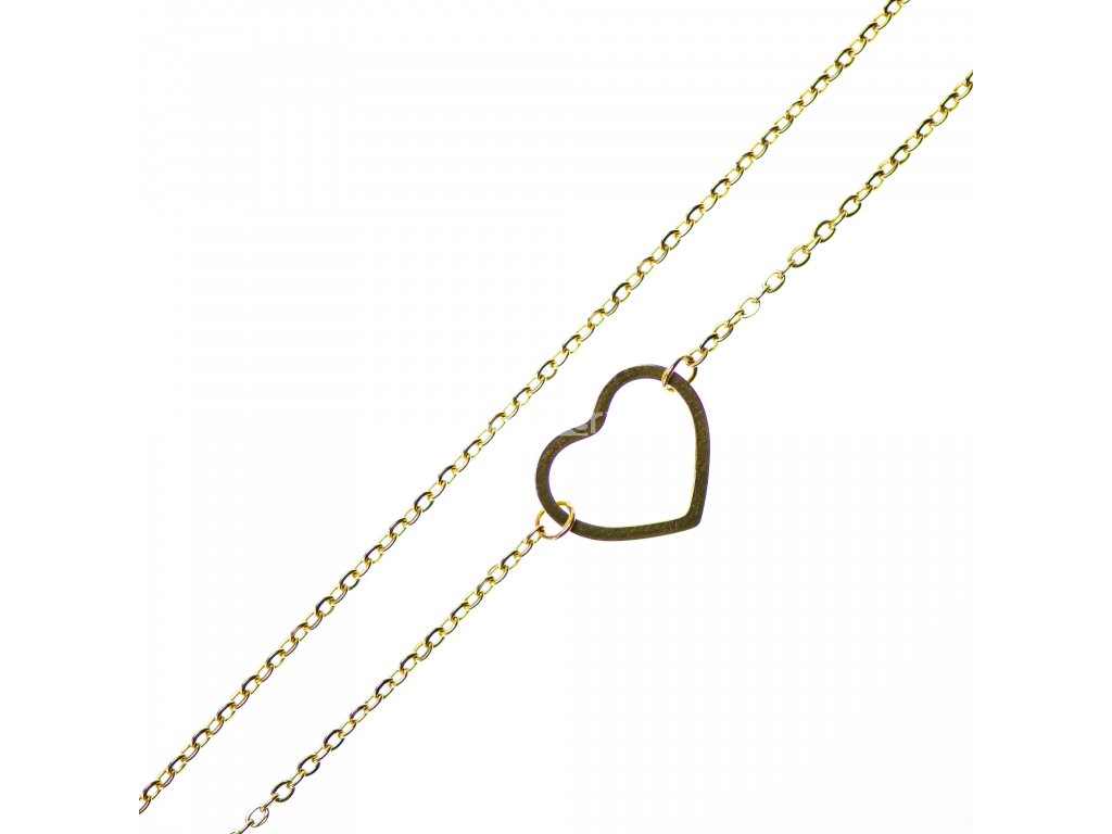 Minimalistický Glosery náhrdelník so srdcom, chirurgická oceľ 1,5mm