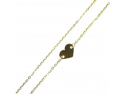 Minimalistický Glosery náhrdelník so srdiečkom, chirurgická oceľ 1,5mm