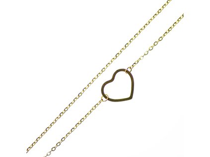 Minimalistický Glosery náhrdelník so srdcom, chirurgická oceľ 1,5mm