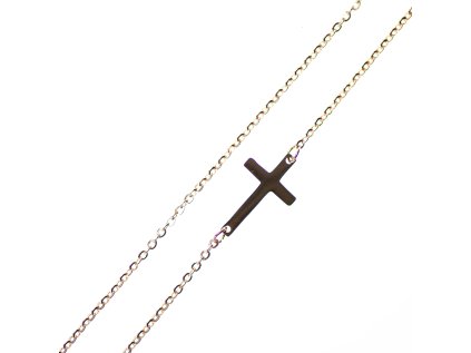 Minimalistický Glosery náhrdelník s krížikom, chirurgická oceľ 1,5mm