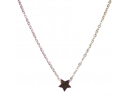 Minimalistický Glosery náhrdelník s mini hviezdou, chirurgická oceľ 1,5mm