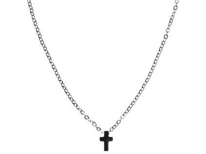 Minimalistický Glosery náhrdelník s mini krížikom, chirurgická oceľ 1,5mm
