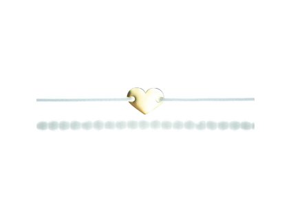 Luxusný set dvoch Glosery náramkov Mini srdiečko a biele krištále od Swarovski® 4mm, chirurgická oceľ, šnúrka 1mm