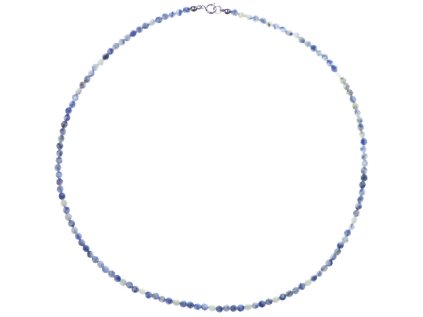 Dámsky náhrdelník Glosery z modro-žilkovaného sodalitu, fazetované kamene 3mm