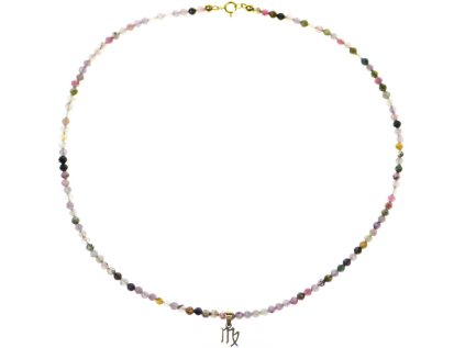 glosery minimalisticky nahrdelnik znamenie zverokruhu fazetovane mineralne kamene