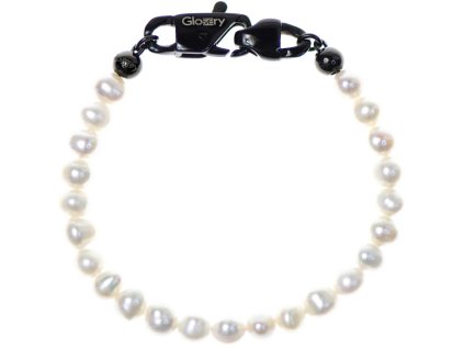 glosery unisex naramok z riecnych peral s dizajnovym zapinanim biely perly biele