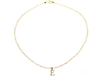 luxusny minimalisticky glosery nahrdelnik s iniciala kristale