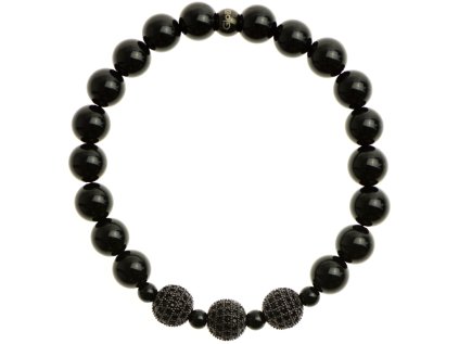 disko gule s ciernymi zirkonmi leskly cierny achat 8mm