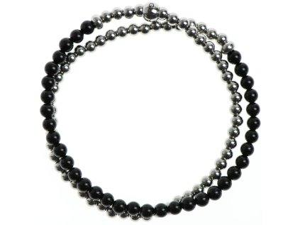 Wrap náramok, stopery, korálky z chirurgickej ocele a kamene 4-6mm