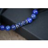 Glosery náramok s lesknúcim valčekom od Swarovski®, lapis lazuli 8mm