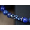 Glosery náramok s lesknúcim valčekom od Swarovski®, lapis lazuli 8mm