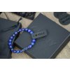 Glosery náramok s lesknúcim valčekom od Swarovski®, lapis lazuli 8mm