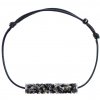 Šnúrkový Glosery náramok, valček s lesknúcími krištáľmi od Swarovski®, šnúrka 1mm