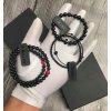 Glosery set dvoch náramkov zdobených krištáľmi od Swarovski®, šnúrka 1mm, krištále 4mm