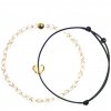 Glosery set dvoch náramkov zdobených krištáľmi od Swarovski®, šnúrka 1mm, krištále 4mm
