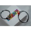 Partnerský šnúrkový Glosery náramok s lesknúcim krištáľom v tvare srdca od Swarovski®, mini šnúrka 1mm, čierna šnúrka 1,5mm