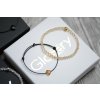 Partnerský Glosery set dvoch náramkov zdobených krištáľmi od Swarovski®, šnúrka 1mm, krištále 4mm