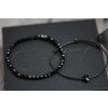 Partnerský Glosery set dvoch náramkov zdobených krištáľmi od Swarovski®, šnúrka 1mm, krištále 4mm