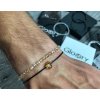 Partnerský Glosery set dvoch náramkov zdobených krištáľmi od Swarovski®, šnúrka 1mm, krištále 4mm
