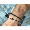 Partnerský Glosery set dvoch náramkov zdobených krištáľmi od Swarovski®, šnúrka 1mm, krištále 4mm